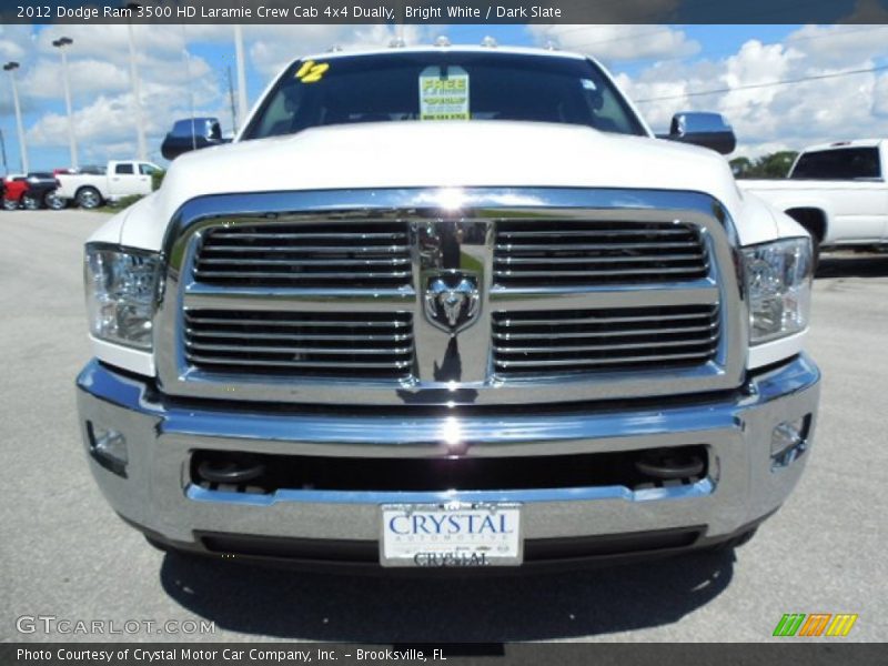 Bright White / Dark Slate 2012 Dodge Ram 3500 HD Laramie Crew Cab 4x4 Dually