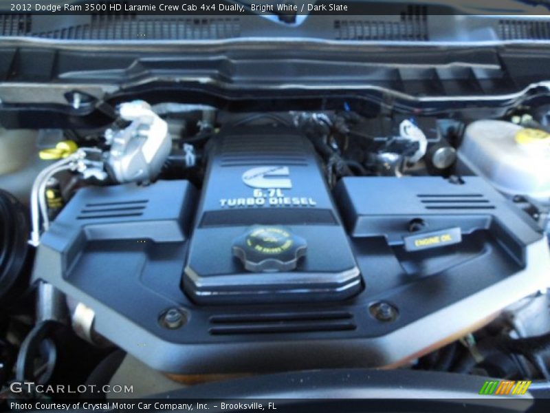Bright White / Dark Slate 2012 Dodge Ram 3500 HD Laramie Crew Cab 4x4 Dually