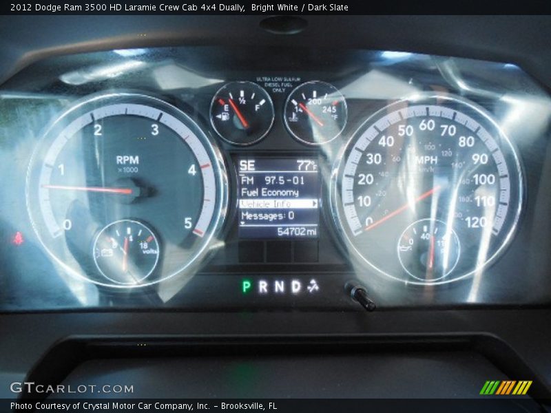 Bright White / Dark Slate 2012 Dodge Ram 3500 HD Laramie Crew Cab 4x4 Dually