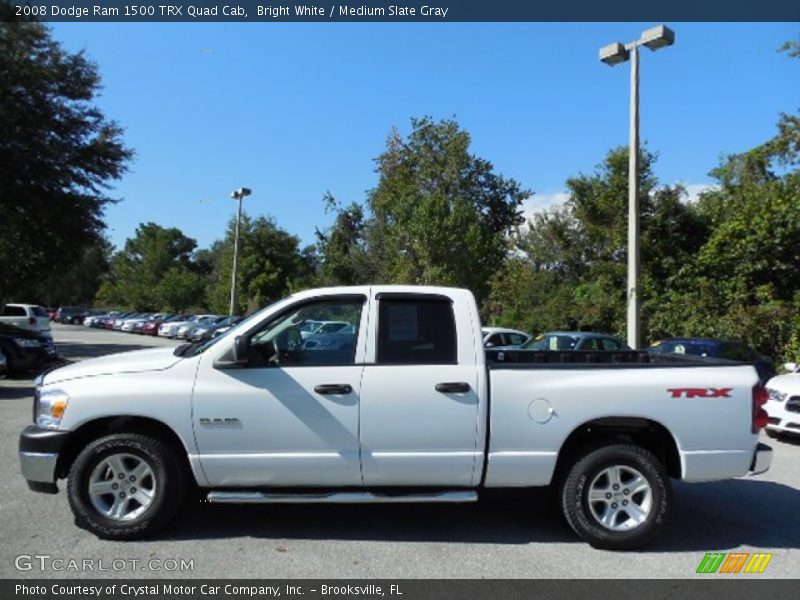 Bright White / Medium Slate Gray 2008 Dodge Ram 1500 TRX Quad Cab