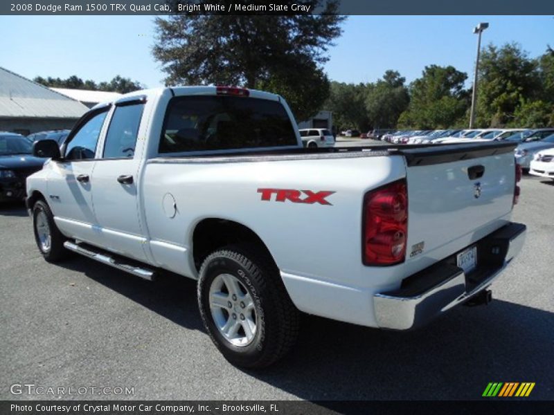 Bright White / Medium Slate Gray 2008 Dodge Ram 1500 TRX Quad Cab