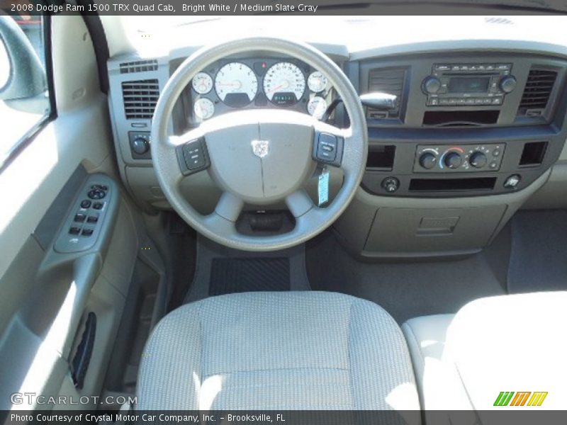 Bright White / Medium Slate Gray 2008 Dodge Ram 1500 TRX Quad Cab
