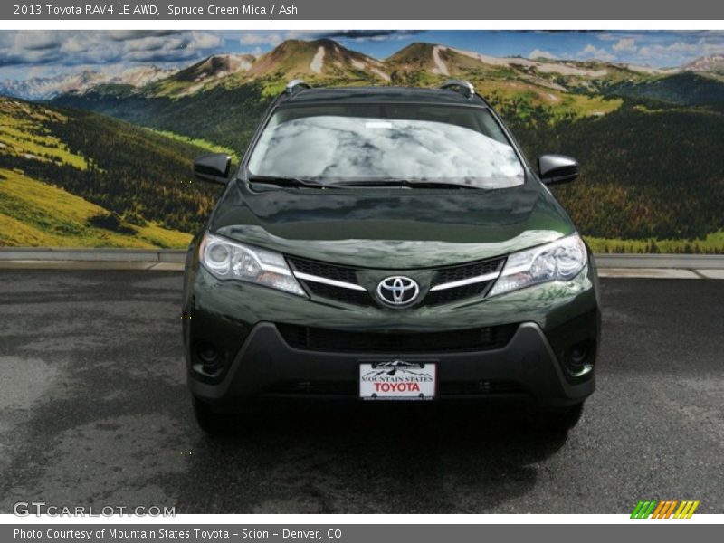 Spruce Green Mica / Ash 2013 Toyota RAV4 LE AWD