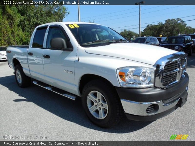 Bright White / Medium Slate Gray 2008 Dodge Ram 1500 TRX Quad Cab