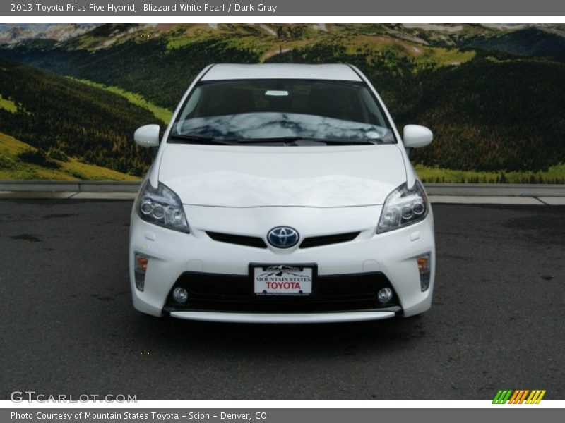 Blizzard White Pearl / Dark Gray 2013 Toyota Prius Five Hybrid