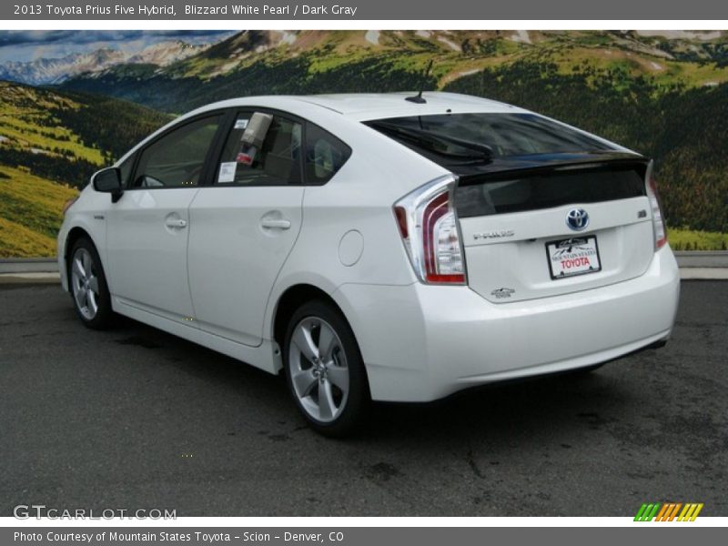 Blizzard White Pearl / Dark Gray 2013 Toyota Prius Five Hybrid