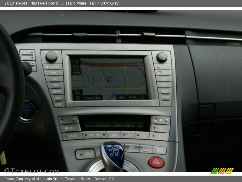 Blizzard White Pearl / Dark Gray 2013 Toyota Prius Five Hybrid