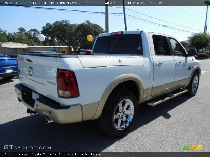 Bright White / Light Pebble Beige/Bark Brown 2012 Dodge Ram 1500 Laramie Longhorn Crew Cab 4x4