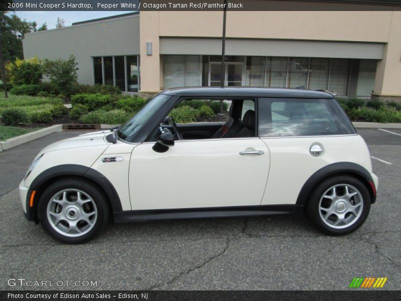 Pepper White / Octagon Tartan Red/Panther Black 2006 Mini Cooper S Hardtop