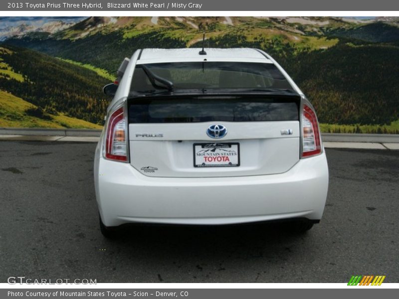 Blizzard White Pearl / Misty Gray 2013 Toyota Prius Three Hybrid