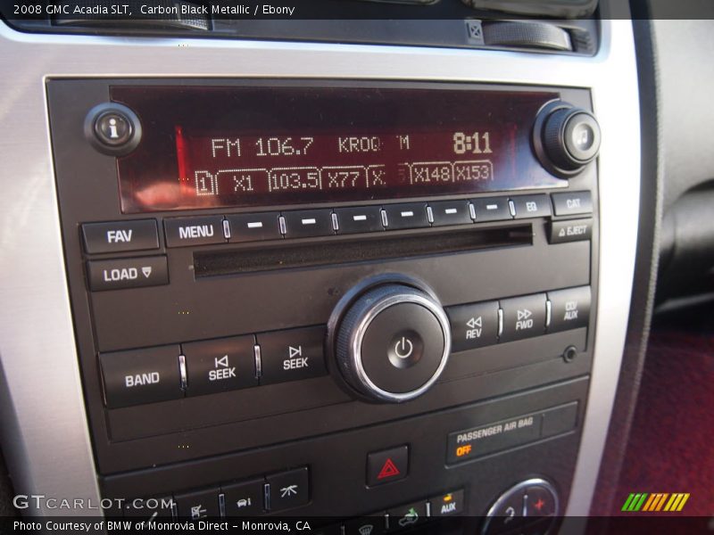 Carbon Black Metallic / Ebony 2008 GMC Acadia SLT