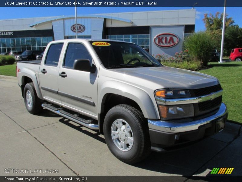 Silver Birch Metallic / Medium Dark Pewter 2004 Chevrolet Colorado LS Crew Cab 4x4