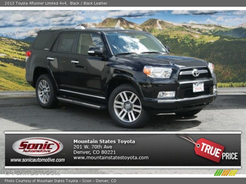 Black / Black Leather 2013 Toyota 4Runner Limited 4x4