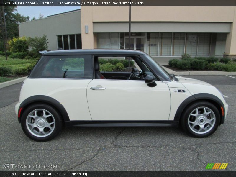 Pepper White / Octagon Tartan Red/Panther Black 2006 Mini Cooper S Hardtop