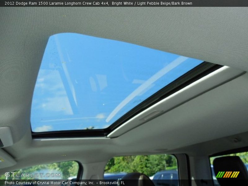 Bright White / Light Pebble Beige/Bark Brown 2012 Dodge Ram 1500 Laramie Longhorn Crew Cab 4x4
