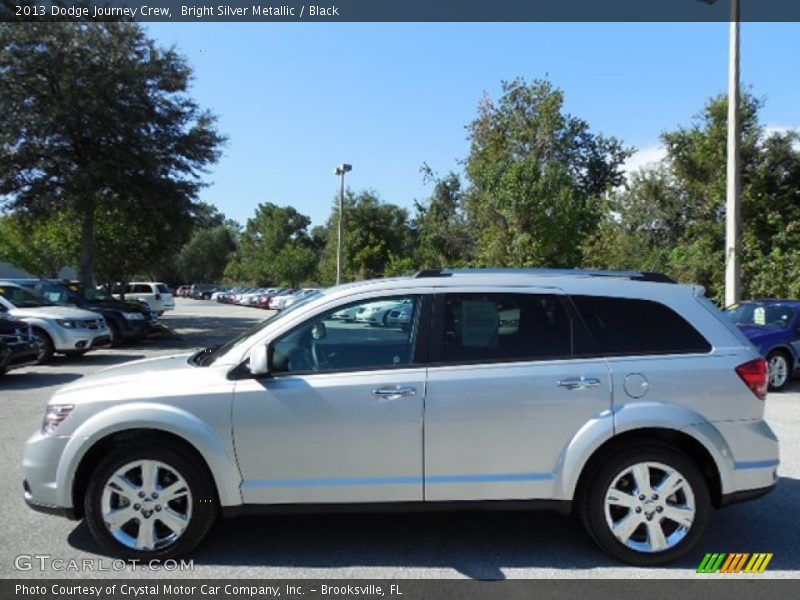 Bright Silver Metallic / Black 2013 Dodge Journey Crew
