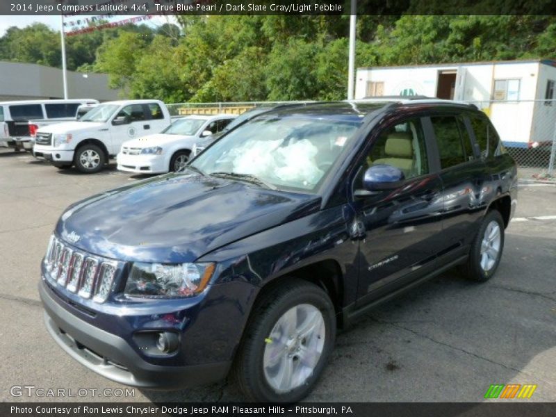 True Blue Pearl / Dark Slate Gray/Light Pebble 2014 Jeep Compass Latitude 4x4