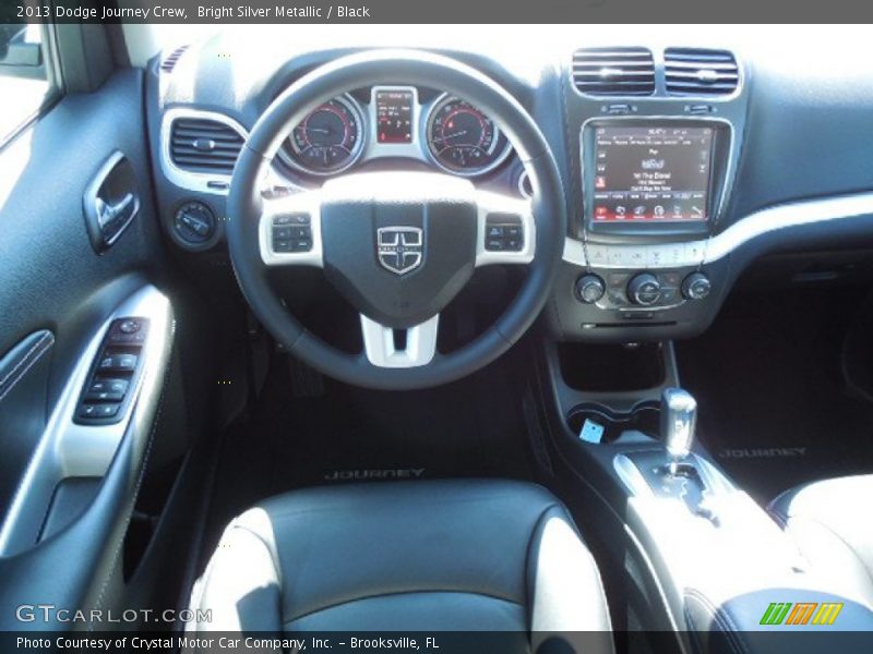 Bright Silver Metallic / Black 2013 Dodge Journey Crew