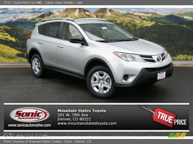Classic Silver Metallic / Ash 2013 Toyota RAV4 LE AWD