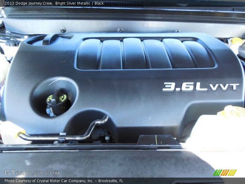 Bright Silver Metallic / Black 2013 Dodge Journey Crew