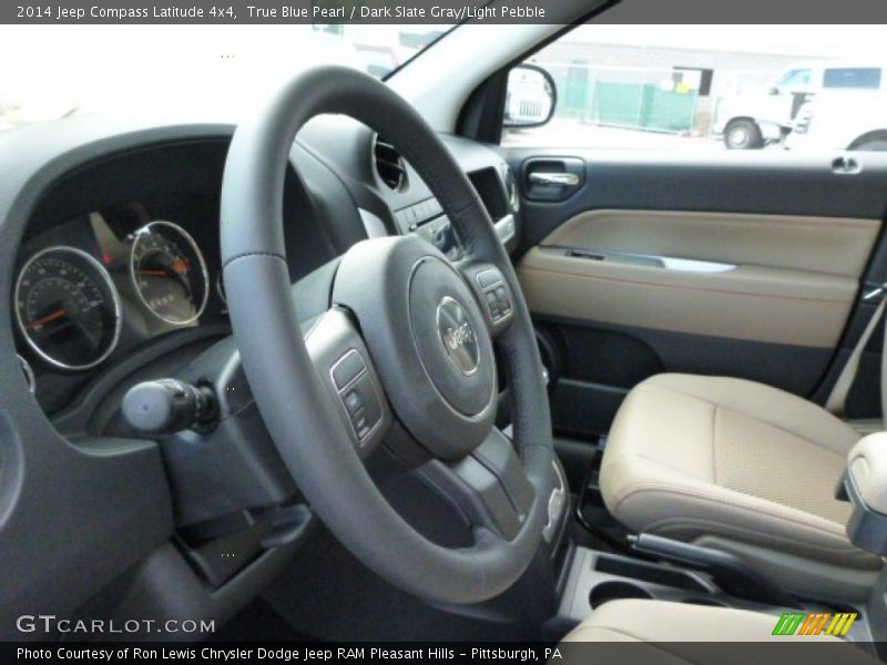 True Blue Pearl / Dark Slate Gray/Light Pebble 2014 Jeep Compass Latitude 4x4