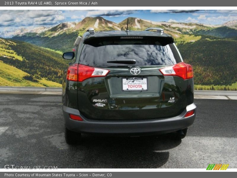 Spruce Green Mica / Ash 2013 Toyota RAV4 LE AWD