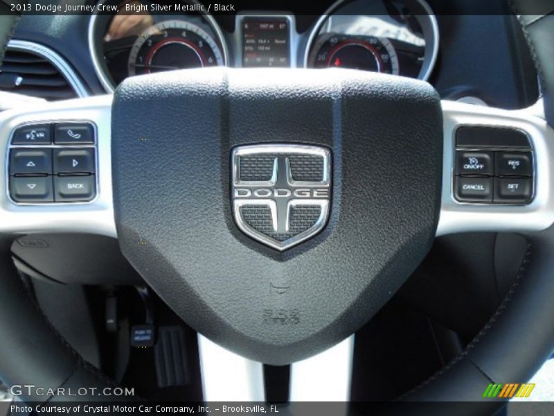 Bright Silver Metallic / Black 2013 Dodge Journey Crew