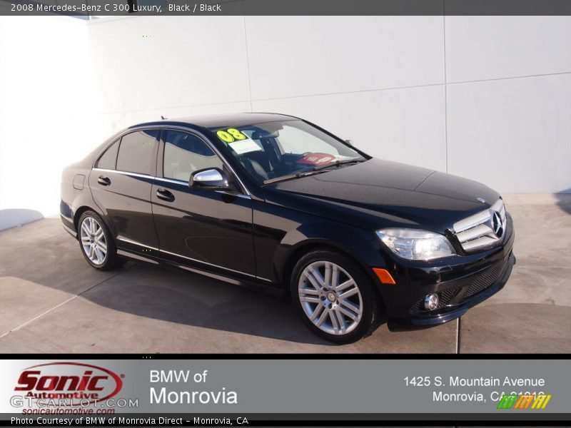 Black / Black 2008 Mercedes-Benz C 300 Luxury