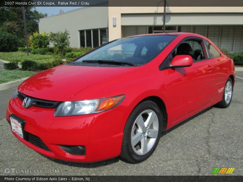 Rallye Red / Gray 2007 Honda Civic EX Coupe