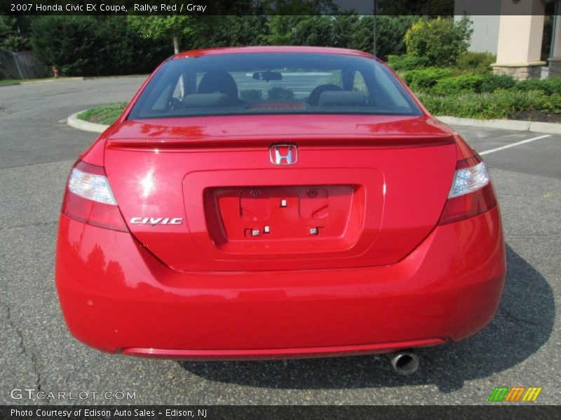 Rallye Red / Gray 2007 Honda Civic EX Coupe