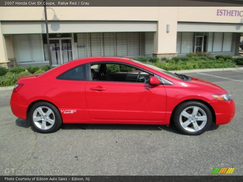 Rallye Red / Gray 2007 Honda Civic EX Coupe