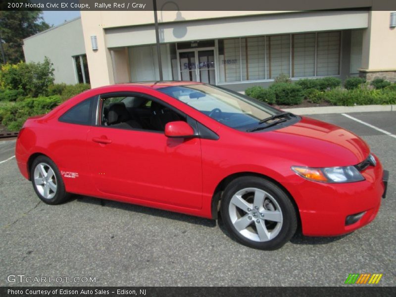 Rallye Red / Gray 2007 Honda Civic EX Coupe