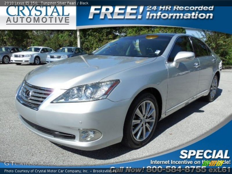 Tungsten Silver Pearl / Black 2010 Lexus ES 350