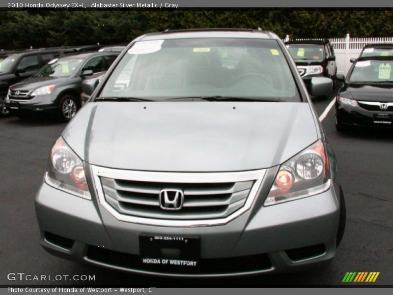 Alabaster Silver Metallic / Gray 2010 Honda Odyssey EX-L