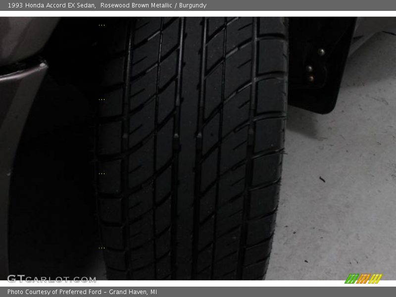 Rosewood Brown Metallic / Burgundy 1993 Honda Accord EX Sedan