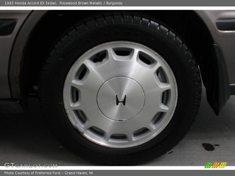 Rosewood Brown Metallic / Burgundy 1993 Honda Accord EX Sedan