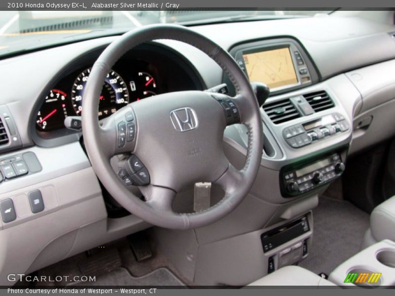 Alabaster Silver Metallic / Gray 2010 Honda Odyssey EX-L