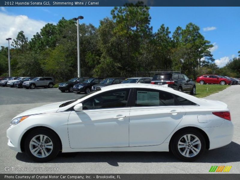Shimmering White / Camel 2012 Hyundai Sonata GLS