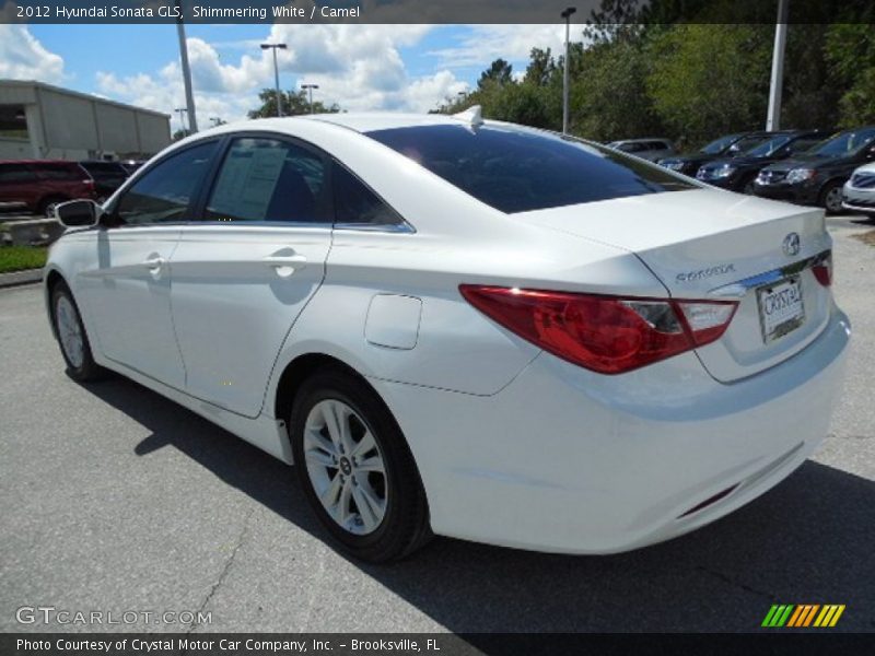 Shimmering White / Camel 2012 Hyundai Sonata GLS
