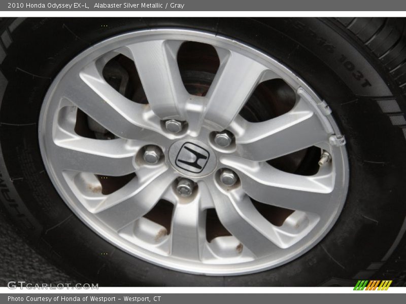 Alabaster Silver Metallic / Gray 2010 Honda Odyssey EX-L