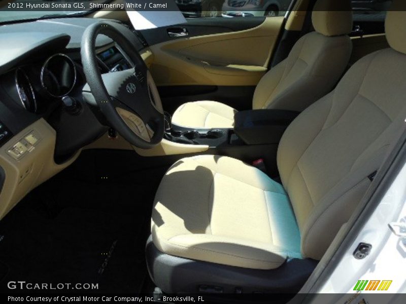Shimmering White / Camel 2012 Hyundai Sonata GLS