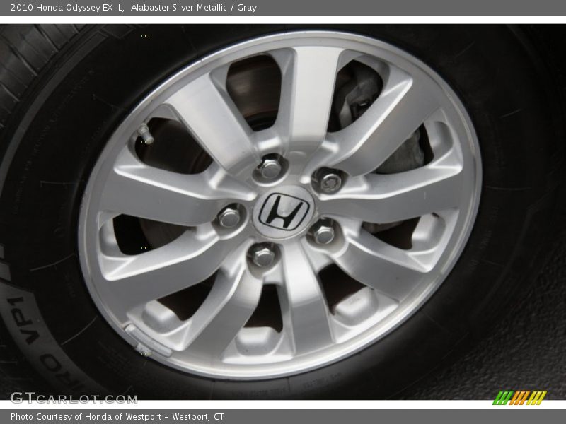 Alabaster Silver Metallic / Gray 2010 Honda Odyssey EX-L