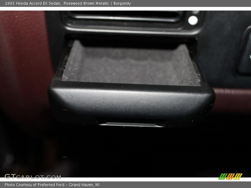 Rosewood Brown Metallic / Burgundy 1993 Honda Accord EX Sedan