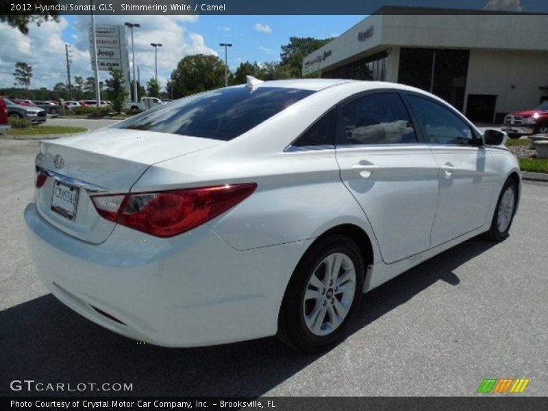 Shimmering White / Camel 2012 Hyundai Sonata GLS