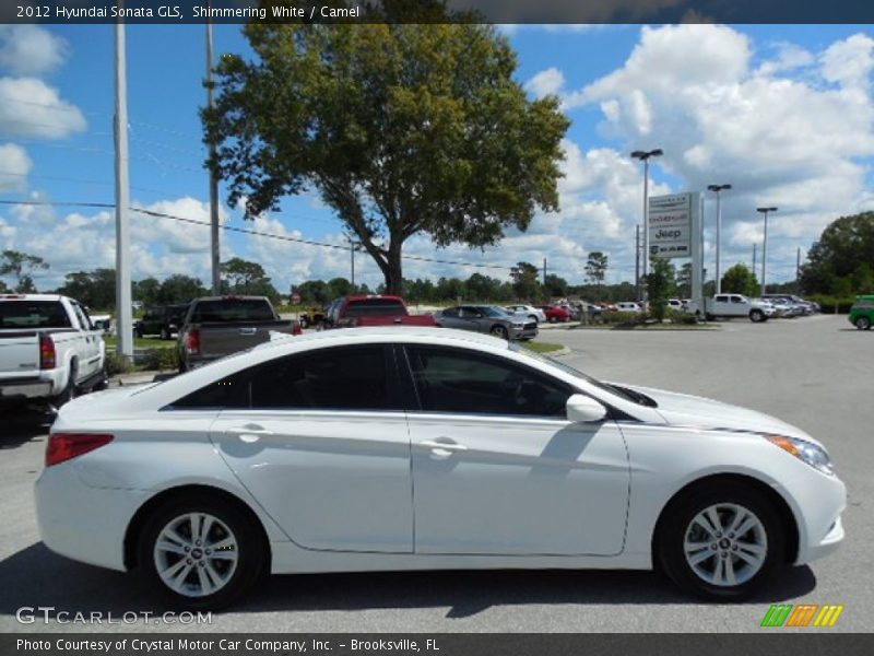 Shimmering White / Camel 2012 Hyundai Sonata GLS