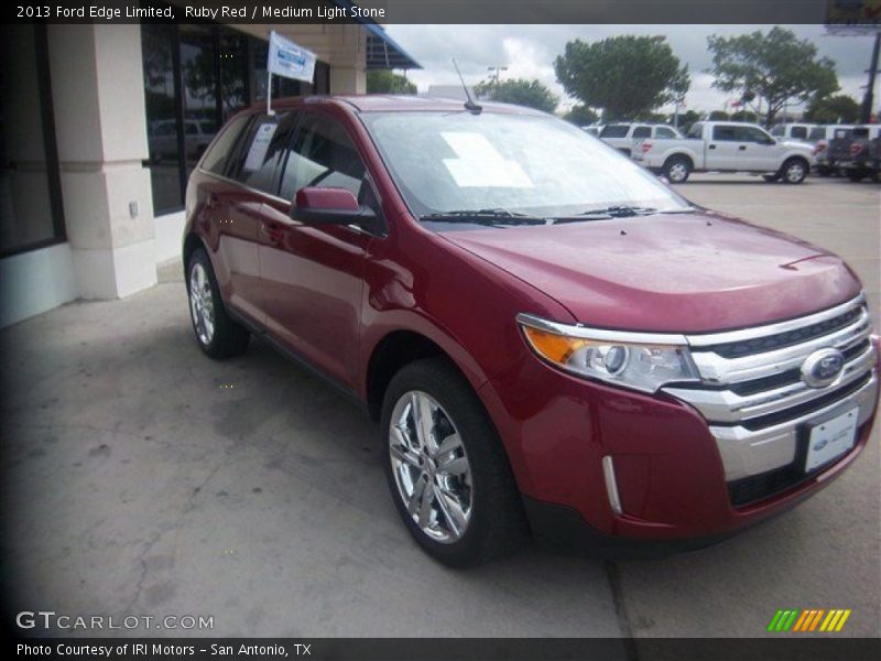 Ruby Red / Medium Light Stone 2013 Ford Edge Limited