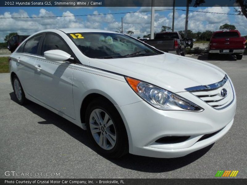 Shimmering White / Camel 2012 Hyundai Sonata GLS