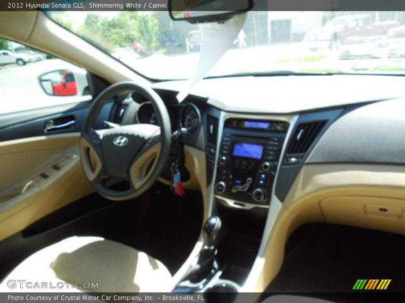 Shimmering White / Camel 2012 Hyundai Sonata GLS