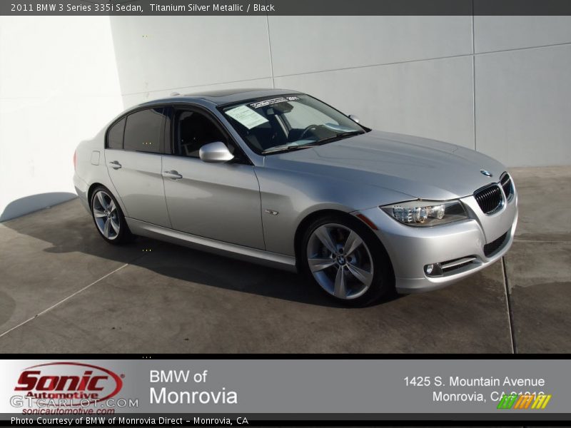 Titanium Silver Metallic / Black 2011 BMW 3 Series 335i Sedan