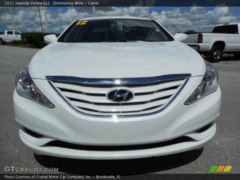 Shimmering White / Camel 2012 Hyundai Sonata GLS